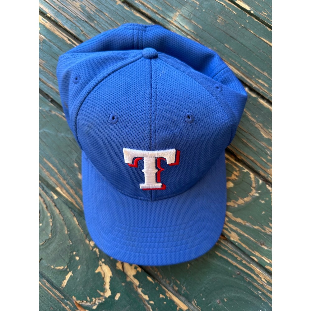 Texas Rangers MLB Hat Blue OC Sports Adjustable Mesh Baseball Cap OSFM J383